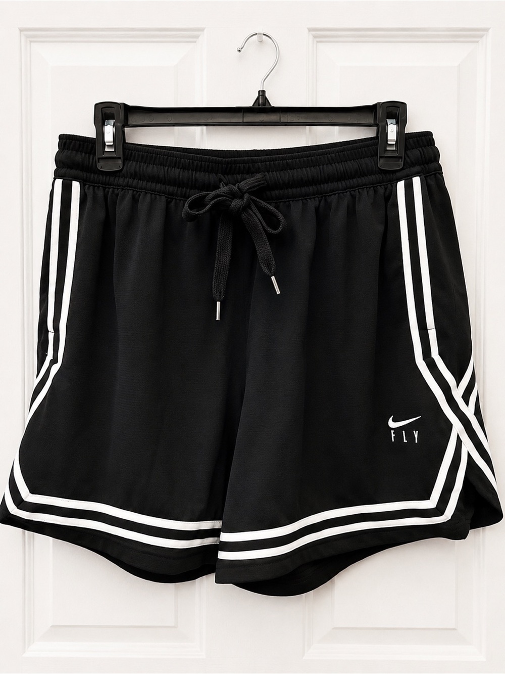 Nike Black  Shorts with White Stripe Trim